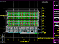 [Dwg]; [Excel] Thiết kế vách kính, bóc tách khối lượng tòa nhà 9 tầng